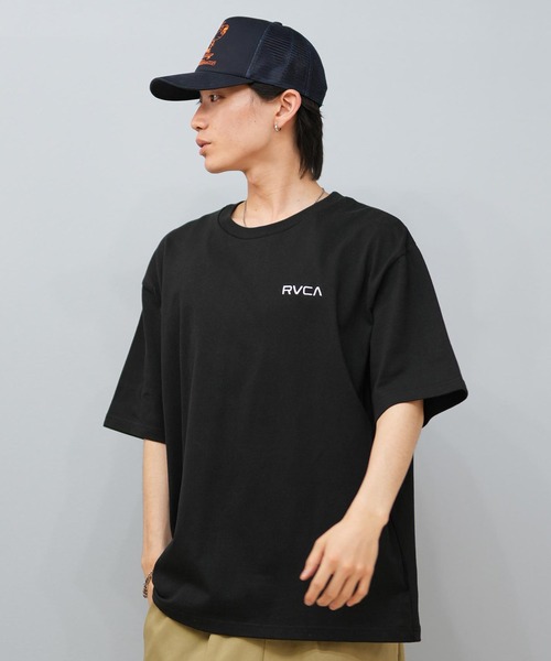 M 黒 ルーカ ARCH RVCA ビッグシルエット 半袖Tシャツ RVCA（ルーカ） tシャツ 半袖Tシャツ ビックシルエット バックプリント