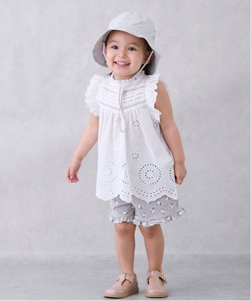 パンツ 「プティプラ」フリルショートパンツ キッズ 子供服 女の子 | petit main | 02