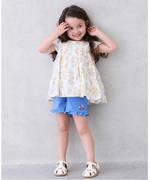 パンツ 「プティプラ」フリルショートパンツ キッズ 子供服 女の子 | petit main | 03