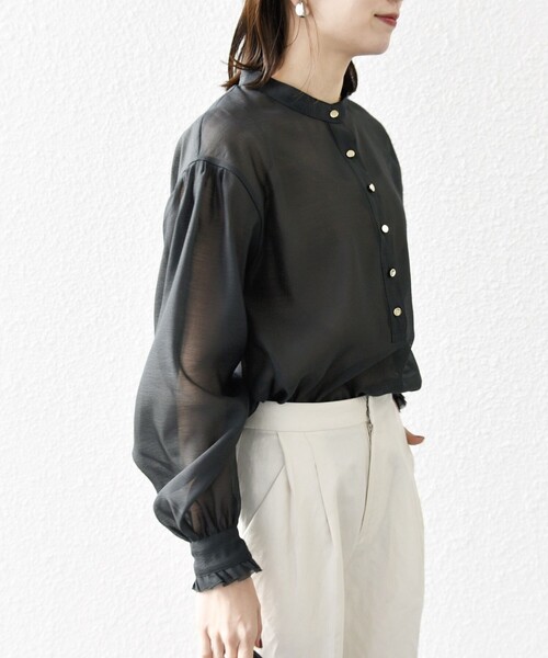 「SHIPS any」 長袖ブラウス ONE SIZE ベージュ レディース SHIPS any 「SHIPS any」 長袖ブラウス ONE SIZE ベージュ