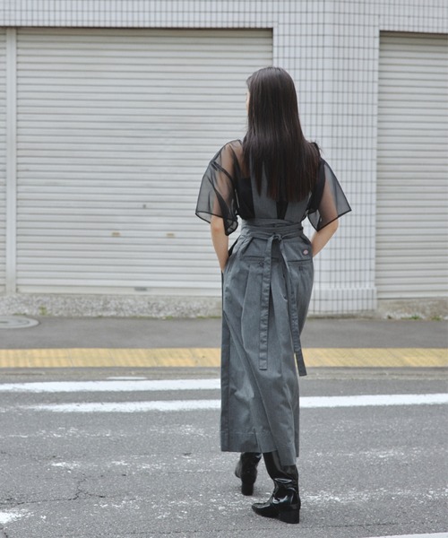 FLAYi.d ディッキーズコラボ　ジャンスカ　サロペット　スカート ディッキーズ Dickies 【Dickies / ディッキーズ】サスペンダー