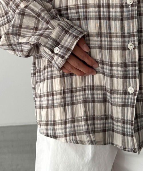 CANAL JEAN ブラウス シャツ El mar ヨウリュウチェックシャツ