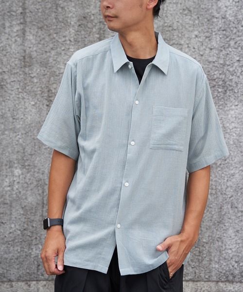 VENCE EXCHANGE シャツ 半袖 シャンブレー半袖シャツ メンズ