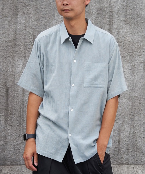 VENCE EXCHANGE シャツ 半袖 シャンブレー半袖シャツ メンズ