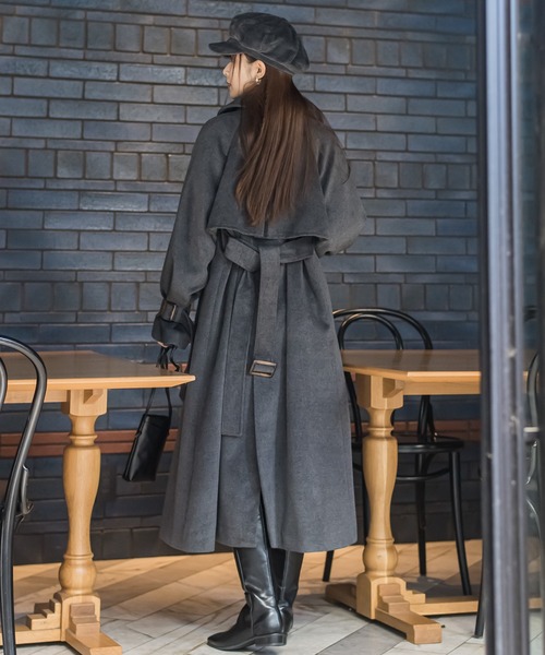 「VICKY」 ステンカラーコート M ベージュ レディース_画像3