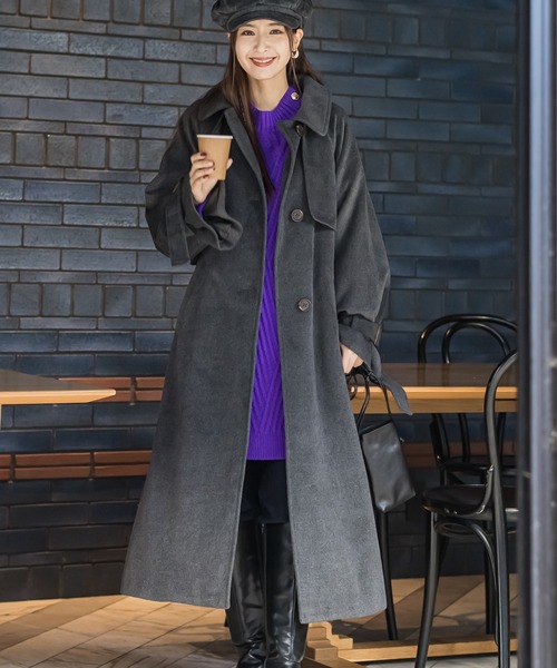 「VICKY」 ステンカラーコート M ベージュ レディース_画像5