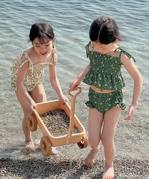 aimoha（アイモハ） 水着 「aimoha-KIDS-」キッズ 花柄シャーリング 