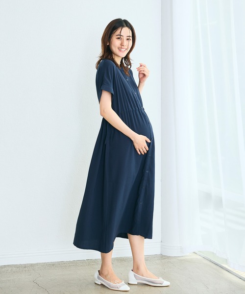 Rosemadame（ローズマダム） ワンピース 麻調合繊スキッパ― ドロスト