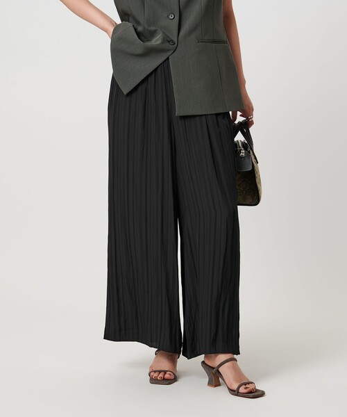 ＜UNITED ARROWS＞UWSC P/W ハイウエスト ワイドパンツ UNITED ARROWS（ユナイテッドアローズ）の「UWSC P/W ハイ