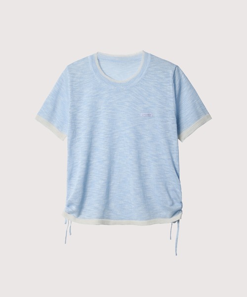 tシャツ Ice Silk Draped Gather T レディース