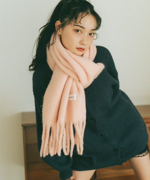 Dog Hot　ウール混紡マフラー Dog Hot ウール混紡マフラー ミックスカラーウールリバーマフラー