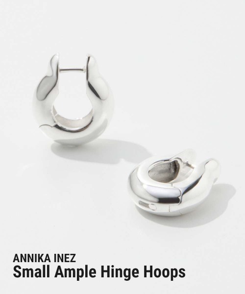 ピアス ANNIKA INEZ Ample Hinge Hoops， Sml アニカ イネズ アンプル ヒンジ フープ ピアス スモール レディースの画像