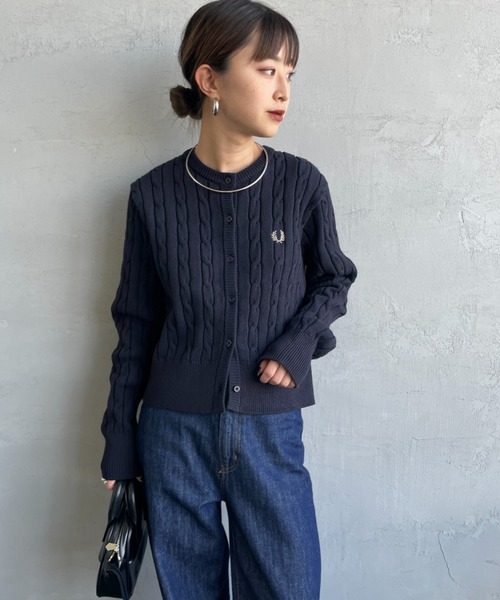 FRED PERRY ニットカーディガン V-Neck Cardigan(10 102：BLACK): | FRED PERRY JAPAN
