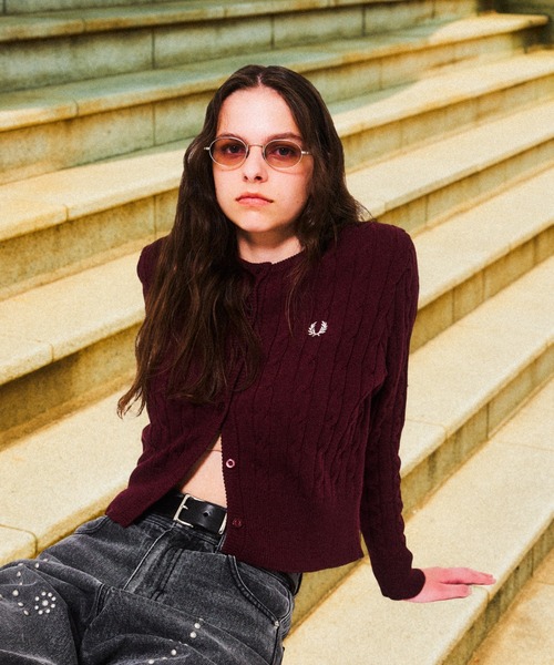 FRED PERRY（フレッドペリー） カーディガン 別注 ケーブルニット