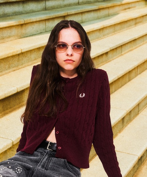 FRED PERRY（フレッドペリー） カーディガン 別注 ケーブルニット