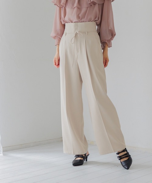 6日限定SALE新品28600円エムズグレイシー♥️サイドリボン付パンツ RESEXXY（リゼクシー） パンツ サイドリボンスウェットパンツ