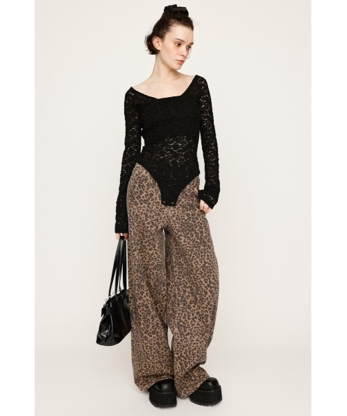 SLY ジーンズ デニム デニムパンツ 「2025AW」LEOPARD WIDE LEG