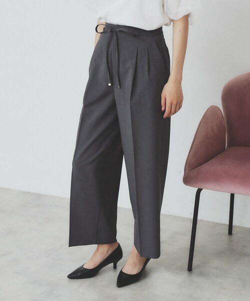 index（インデックス） パンツ ストレッチ2タックワイドパンツ「洗濯機