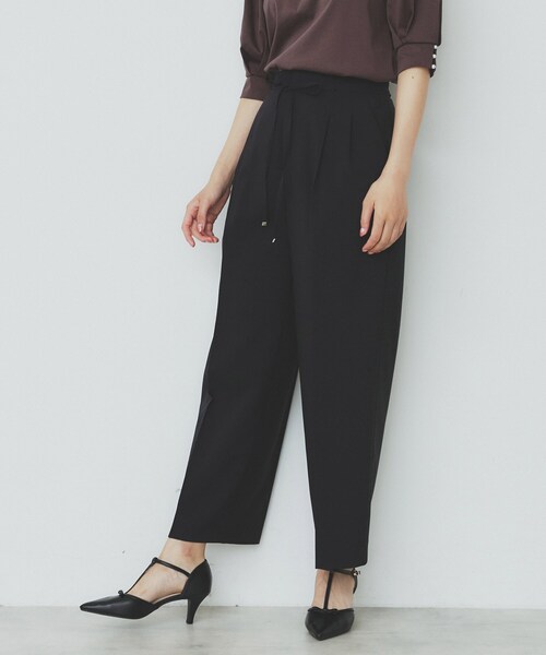 index（インデックス） パンツ ストレッチ2タックワイドパンツ「洗濯機