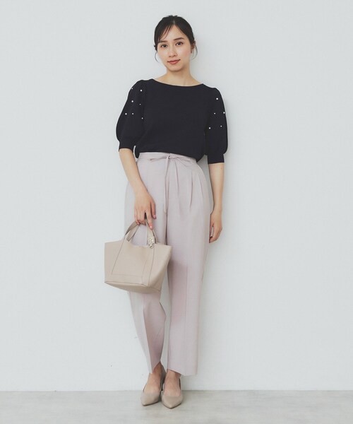 index（インデックス） パンツ ストレッチ2タックワイドパンツ「洗濯機