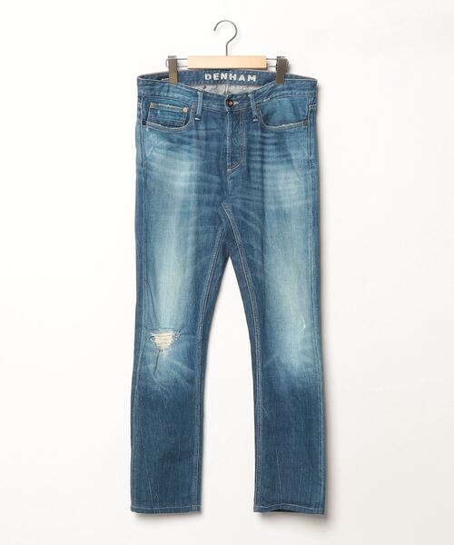 DENHAM ダメージ加工 W32 デニムパンツ デンハム デニムパンツ W32 ダメージ加工 RAZOR SLIM FIT
