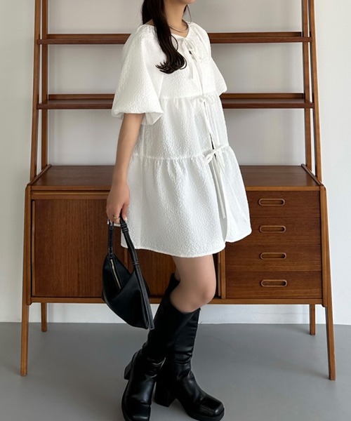 「callautia」 半袖チュニック SMALL ブラック レディース