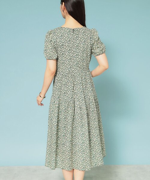 SunaUna ワンピース 「Web限定カラー／リバティプリント」パフスリーブ