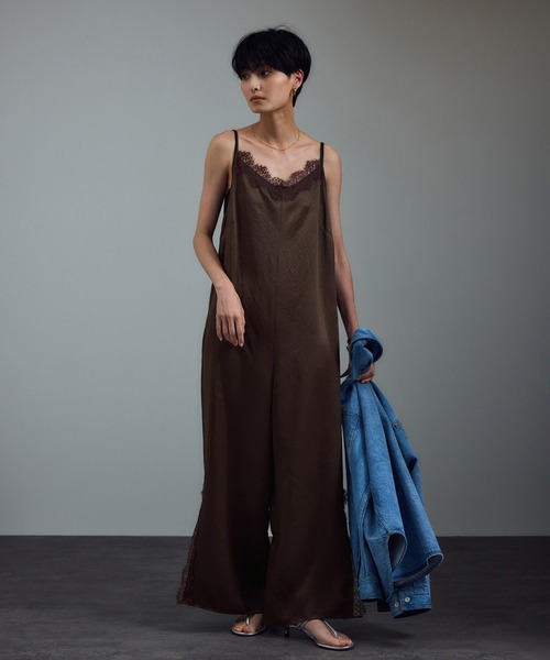 【新品タグあり】リバーレースサロペット SALON adam et rope SALON adam et rope'（サロン アダム エ ロペ） サロペット