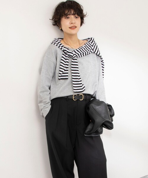 「Rie Miller」 長袖カットソー 38 グレー系その他2 レディース