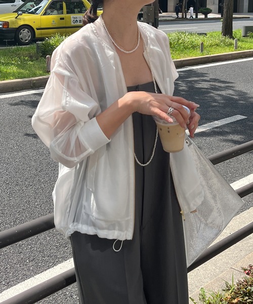 DouDou（ドゥドゥ） ジップアップブルゾン FREE オフホワイト