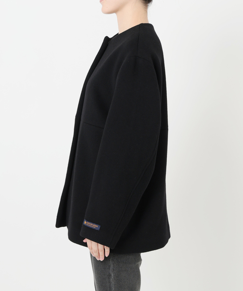 ☆美品☆ジャーナルスタンダード 定価38,500円 スーパー120Vネックコート 追加》スーパーファインビーバークルーネックコート（ノーカラー