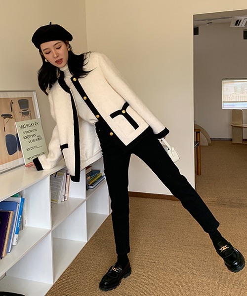 Fano Studios」 ノーカラージャケット S ホワイト レディース