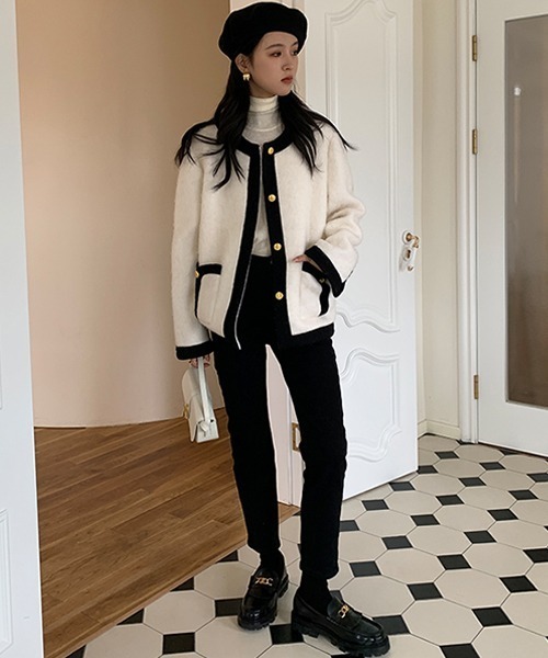 Fano Studios」 ノーカラージャケット S ホワイト レディース