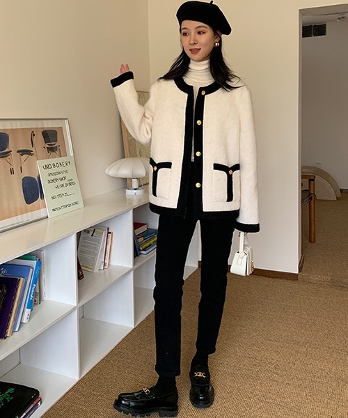 Fano Studios」 ノーカラージャケット S ホワイト レディース