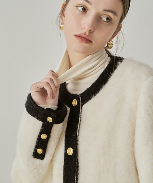 Fano Studios」 ノーカラージャケット S ホワイト レディース