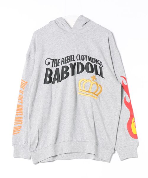 BABYDOLL（ベビードール） パーカー 親子お揃い BIG刺繍王冠フレイム