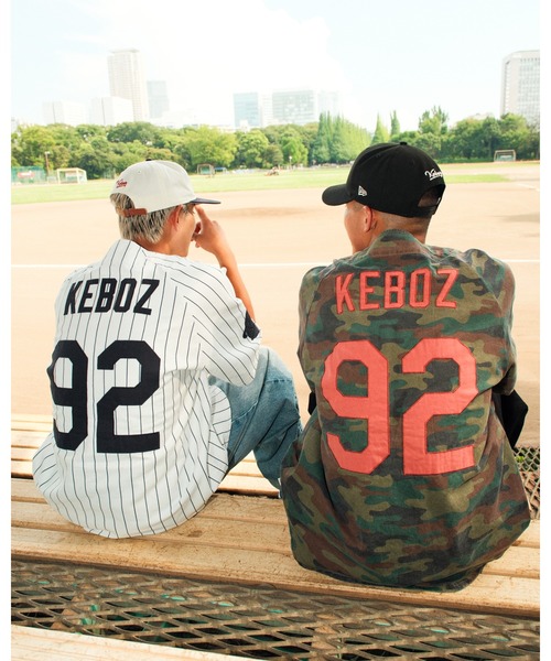 KEBOZ CLASSIC BASEBALL JERSEY ベースボールシャツ CLASSIC BASEBALL SHIRT GRAY （GRAY） KEBOZ ケボズ ベースボール