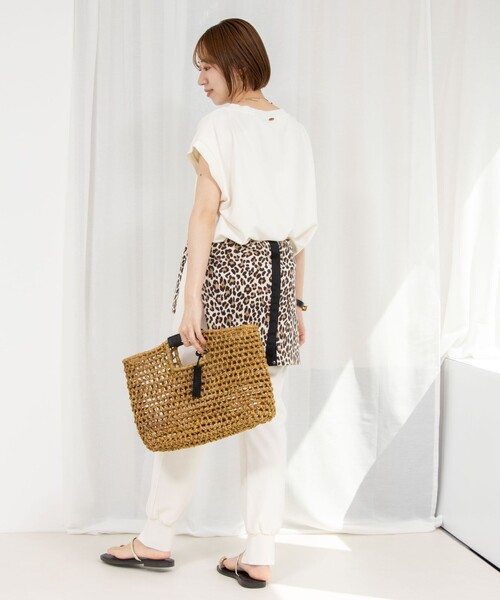 「Rie Miller」 半袖カットソー 38 オフホワイト レディース_画像5