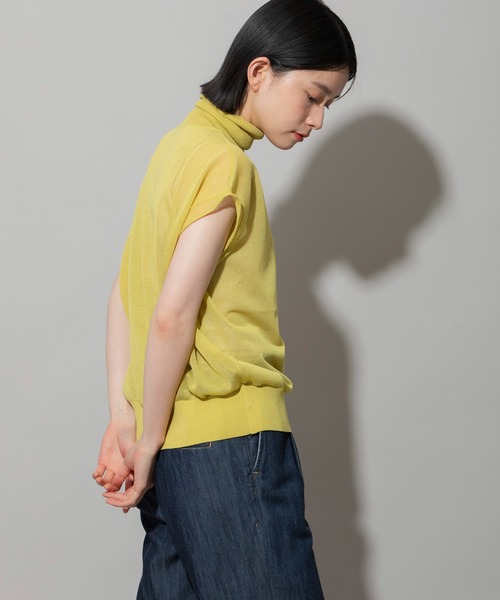 「Munich」 ノースリーブニット FREE ライム レディース_画像5