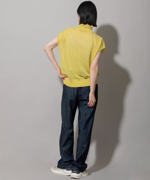 「Munich」 ノースリーブニット FREE ライム レディース_画像7