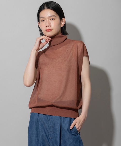 「Munich」 ノースリーブニット FREE ライム レディース_画像8