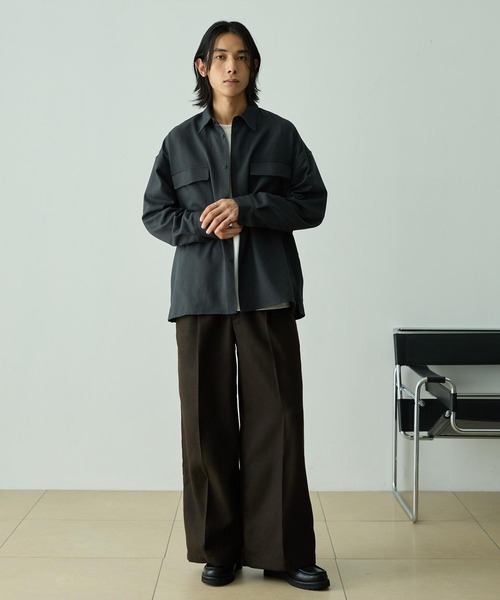 EMMA CLOTHES（エマクローズ） シャツ 「セットアップ対応」ウール