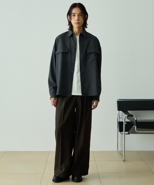 EMMA CLOTHES（エマクローズ） シャツ 「セットアップ対応」ウール