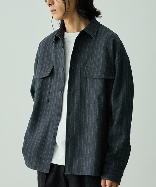 EMMA CLOTHES(エマクローズ) シャツ 「セットアップ対応」ウール EMMA CLOTHES(エマクローズ) シャツ 「セットアップ対応」ウール