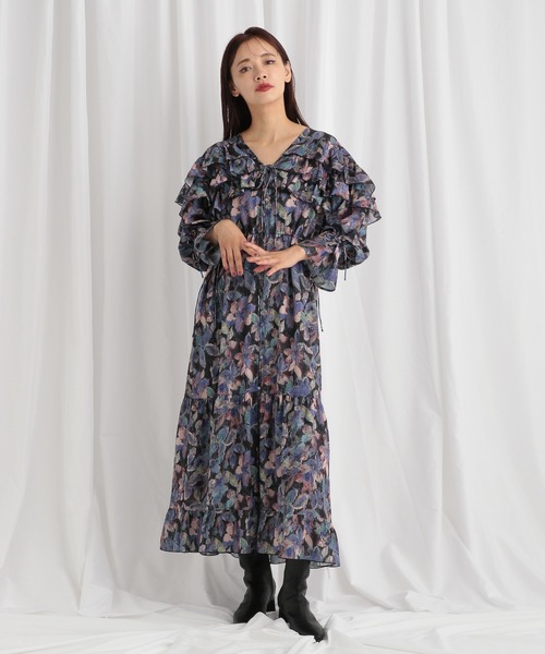 mysty woman（ミスティウーマン） ワンピース アンティークフラワー
