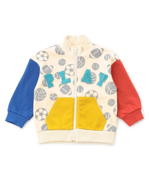 BIT'Z（ビッツ） ブルゾン アウター ワッペン付き色んなボール総柄