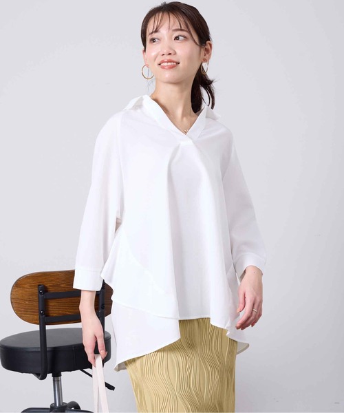 「Chez toi」 7分袖ブラウス FREE オフホワイト レディース_画像7