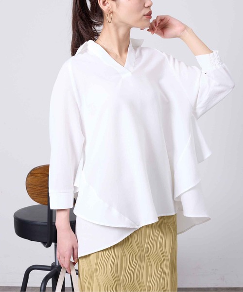 「Chez toi」 7分袖ブラウス FREE オフホワイト レディース_画像9
