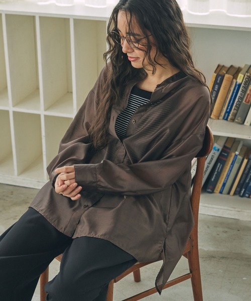 ゃ/即購入可様 MONO-MART（モノマート） 長袖シャツ FREE ブラウン メンズ : ZOZOTOWN