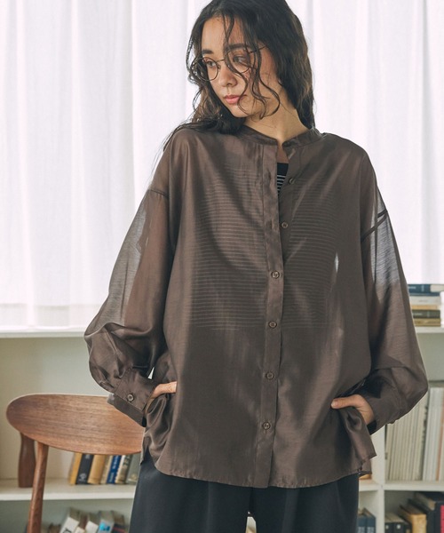 MONO-MART（モノマート） 長袖シャツ FREE ブラウン メンズ : ZOZOTOWN